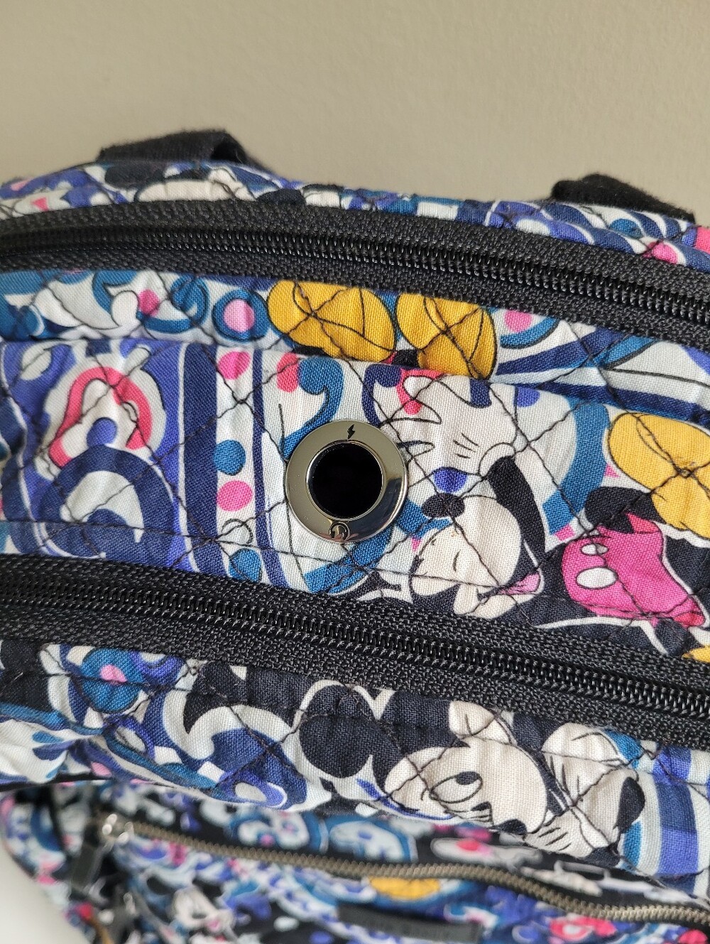 Vera Bradley Disney Mickey Mouse Paisley Print Travel Backpack - Picture 4 of 10